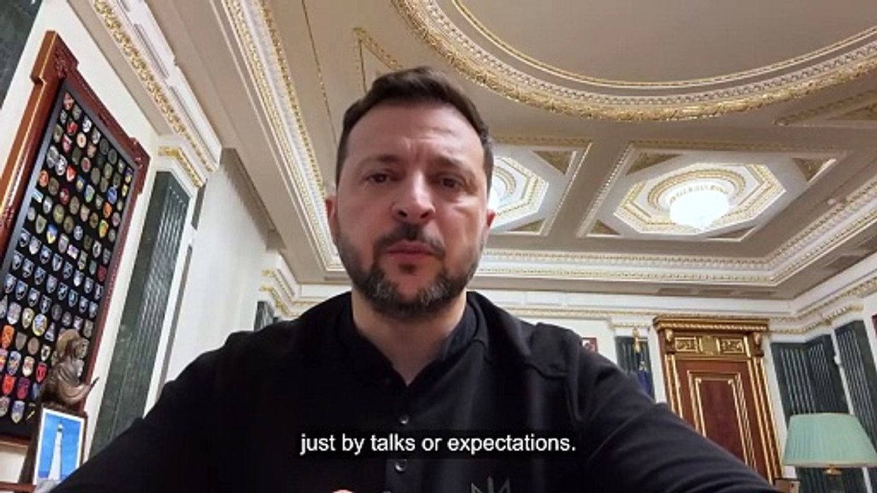 Ukrainian President Zelenskyy on Russia's bombing of Kryvyi Rih and Kharkiv