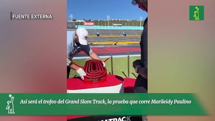 Así será el trofeo del Grand Slam Track, la prueba que corre Marileidy Paulino