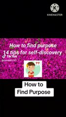 How to find purpose ( self discovery )