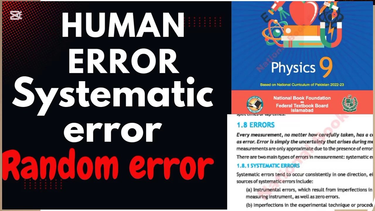Systemetic error/human error/random error