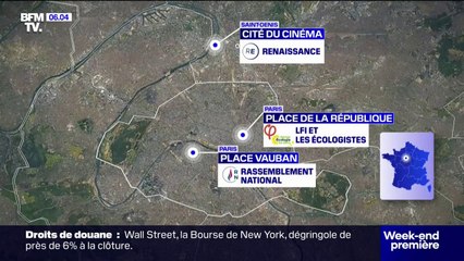 Meetings à Paris: un match à distance entre le Rassemblement national, Renaissance et la gauche ce dimanche