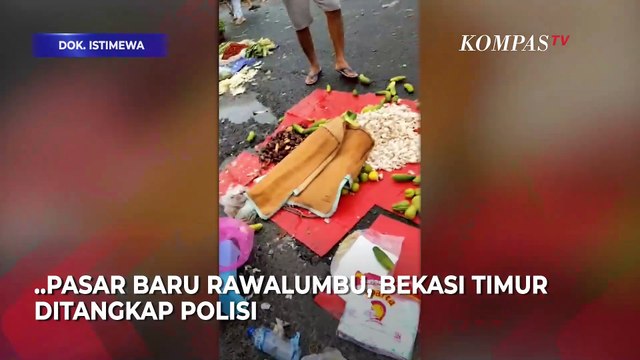 Tampang 2 Preman Tendang Sayuran Palak Pedagang di Bekasi yang Ditangkap Polisi
