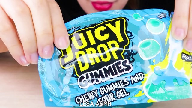 ASMR BLUE TRAIN JELLY, CRISPY DICE, ICE DONUTS, SHINY BEAD JELLY BLUE FOOD EATING SOUNDS MUKBANG
