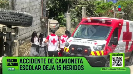 Accidente de camioneta escolar dejó 15 heridos en Hidalgo