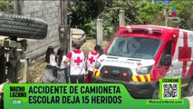Accidente de camioneta escolar dejó 15 heridos en Hidalgo