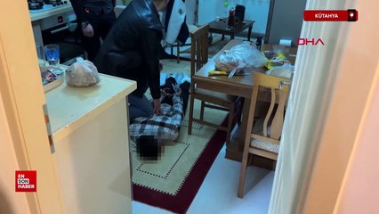 Kütahya'da polisi görünce kaçıp, kendisini eve kilitledi