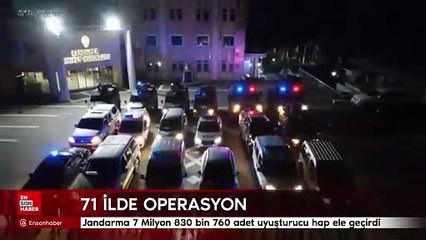 Jandarma 7 Milyon 830 bin 760 adet uyuşturucu hap ele geçirdi