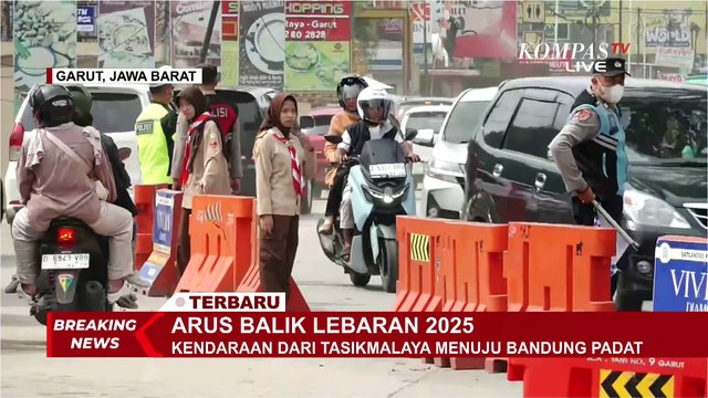 [FULL] Arus Balik Padat di Jalur Arteri Garut Sabtu 5 April Siang, Pemudik Lewat Simpang Gobing