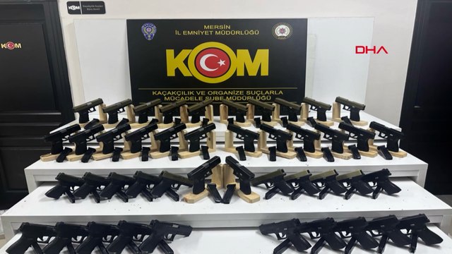 Mersin'de 44 ruhsatsız tabanca ele geçirildi