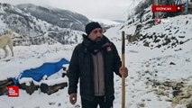 Erzincan’ın Refahiye ilçesinde kar yağışı etkili oldu