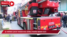 Bağcılarda iş yerinde çıkan yangın kısa süreli paniğe neden oldu