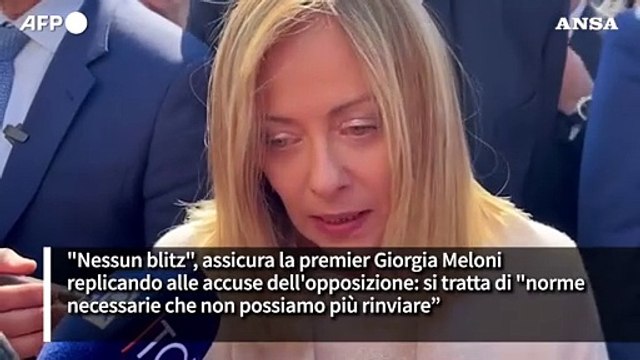 Via libera al decreto sicurezza, Meloni: nessun blitz