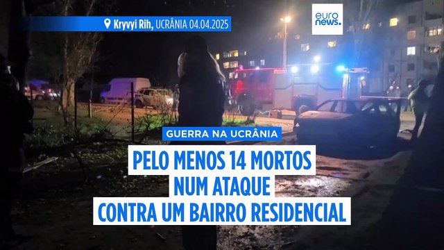 Pelo menos 14 mortos num ataque de mísseis balísticos russos a Kryvyi Rih
