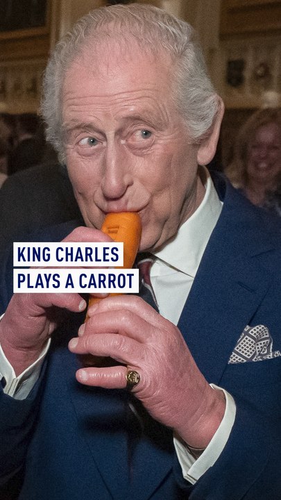 King Charles plays a carrot
