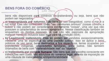 27 Bens no comércio e fora do comércio