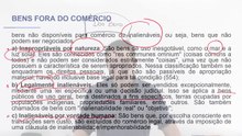 27 Bens no comércio e fora do comércio