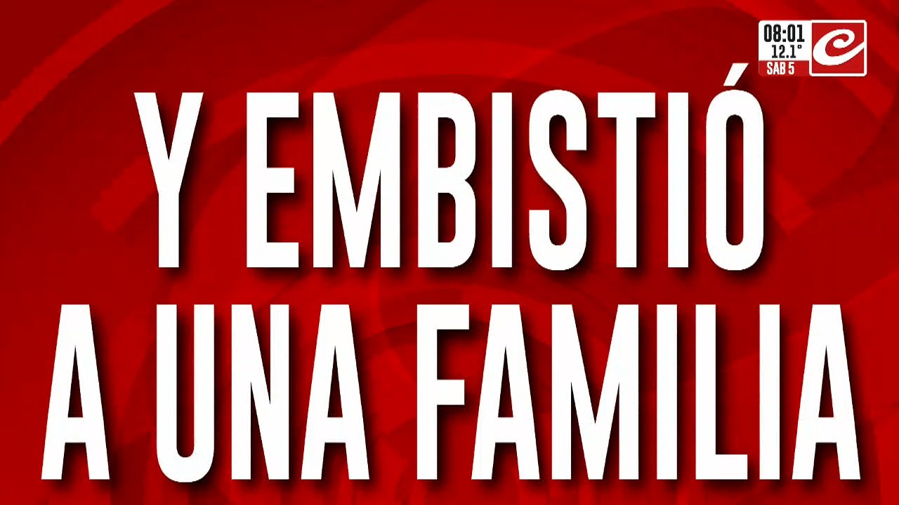 Manejaba completamente borracho y embistió a una familia entera