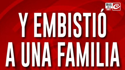 Manejaba completamente borracho y embistió a una familia entera