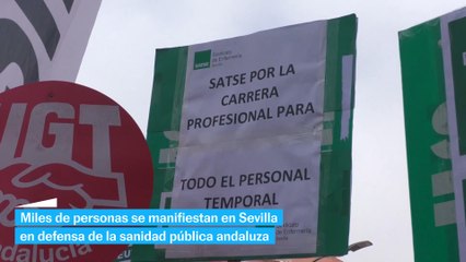 Miles de andaluces se manifiestan contra la privatización encubierta de la sanidad pública