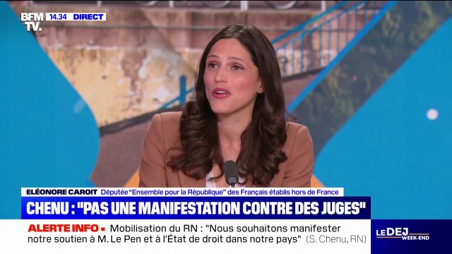 Meeting RN: pour Eléonore Caroit (Ensemble), ils sont en train de jouer la rue contre la justice