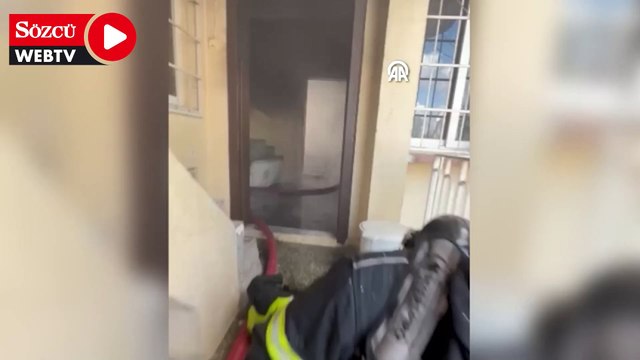 Apartmanda çıkan yangın mahallede panik yarattı!