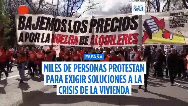 Manifestaciones masivas en medio centenar de ciudades españolas contra el problema de la vivienda