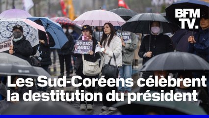 En Corée du Sud, des manifestants célèbrent la destitution du président Yoon Suk Yeol