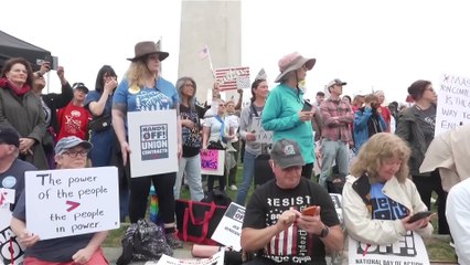 Anti-Trump demonstrators in Washington vow to "take our country back"