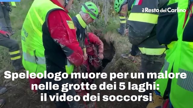 Speleologo muore per un malore nelle grotte dei 5 laghi: il video dei soccorsi