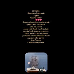 LETTERA  Salvatore Quasimodo Legge Rodolfo Vettor             ❤️❤️❤️