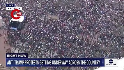 Binlerce kişi sokağa çıktı: ABD'de Trump yönetimine dev protesto