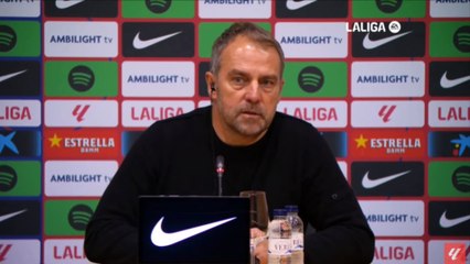 Flick: "¿El Madrid? Queda un partido menos y tenemos un punto más"