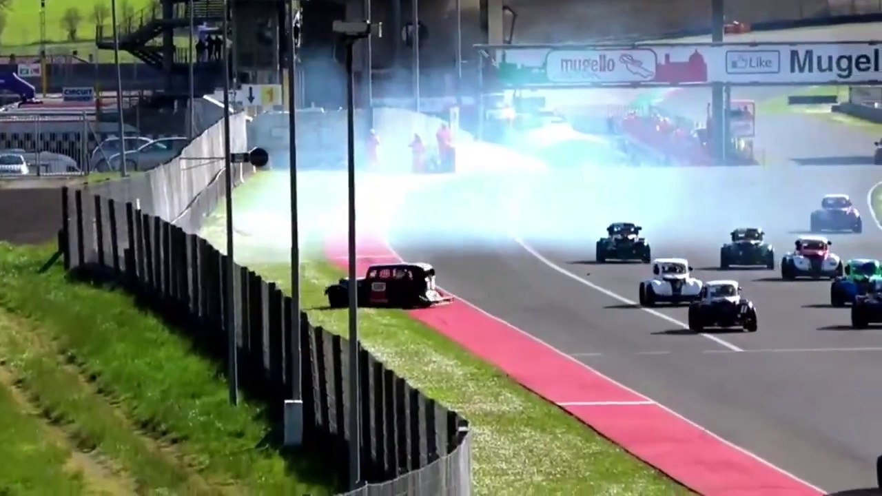 Legends Cars Italia 2025 Mugello Race 3 Start Caldarella Big Crash