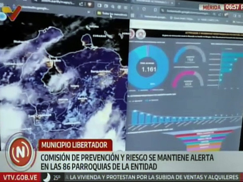 Comisión de Prevención y Riesgos se mantiene en alerta en el estado Mérida