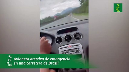Avioneta aterriza de emergencia  en una carretera de Brasil