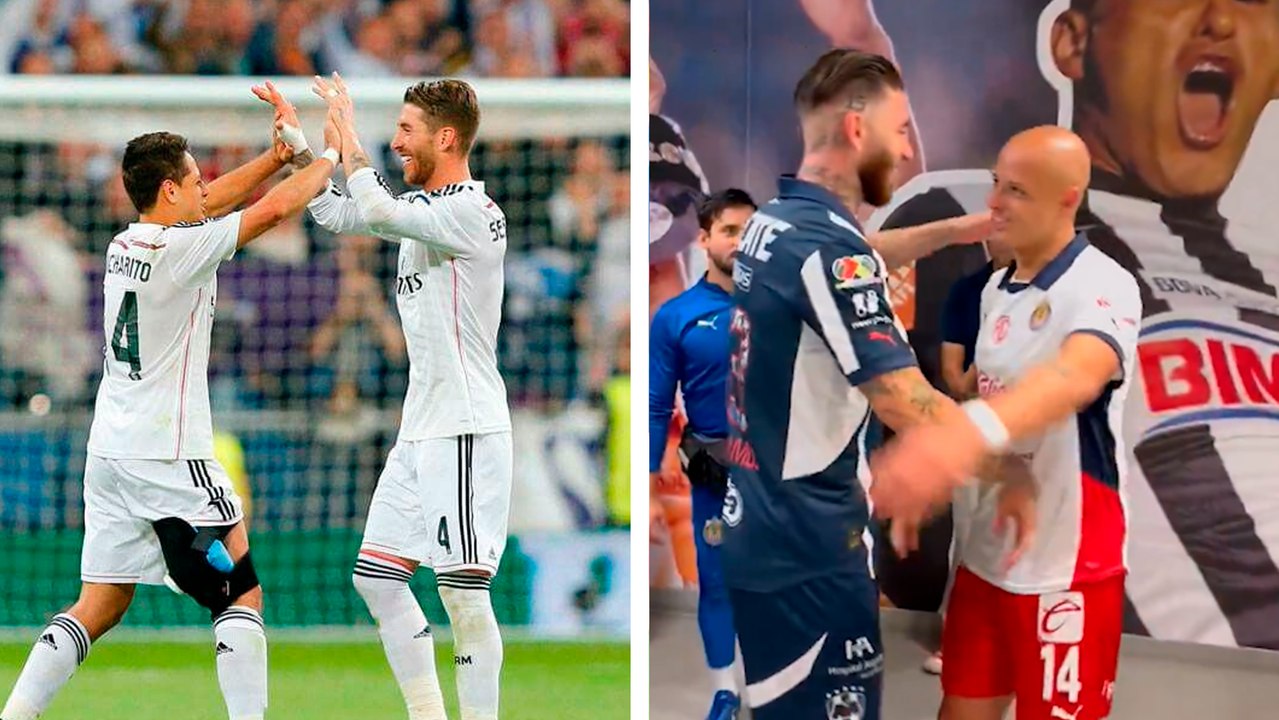 Chicharito Hernández y Sergio Ramos se reencuentran en México; así se saludan los exjugadores del Real Madrid
