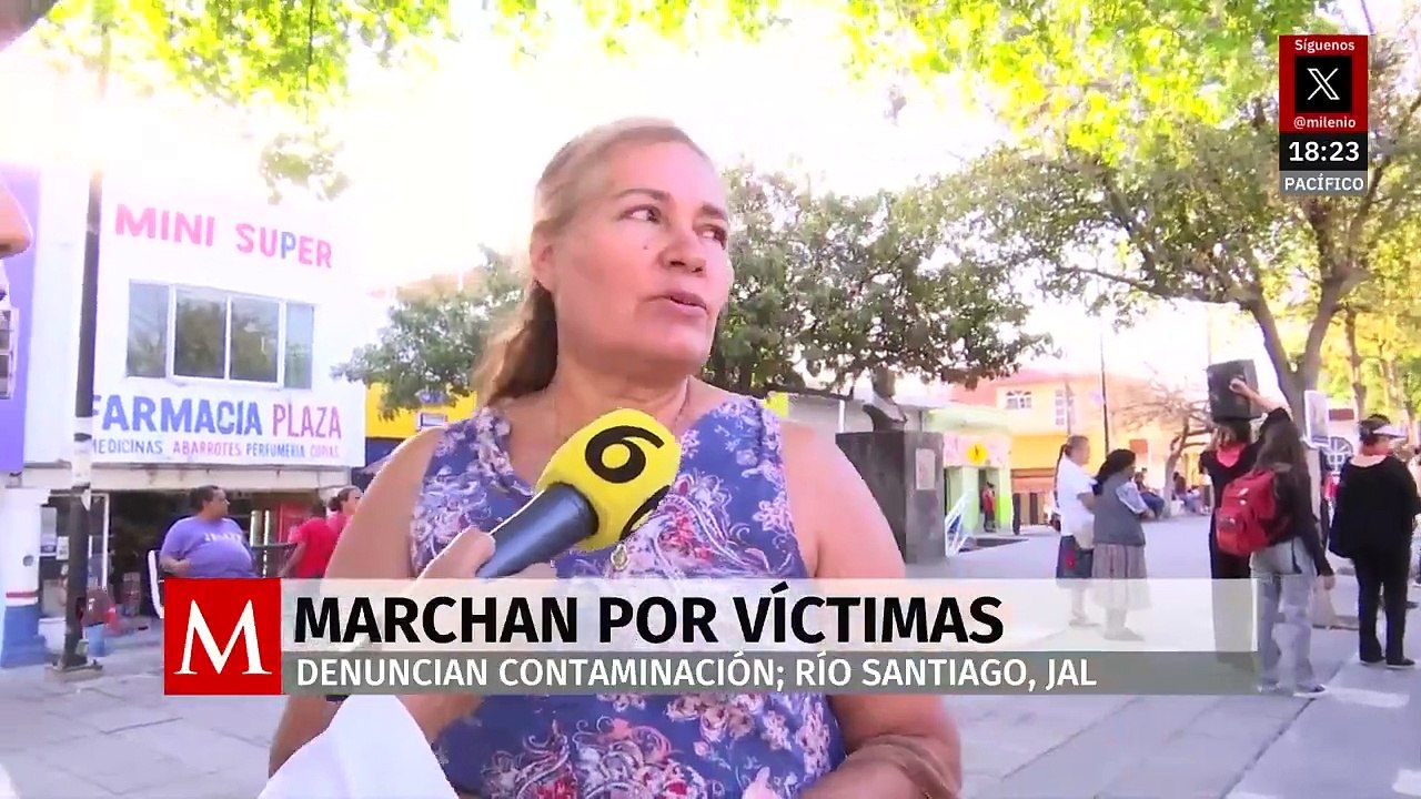 En Juanacatlán, vecinos marchan por enfermos y fallecidos por contaminación del Río Santiago