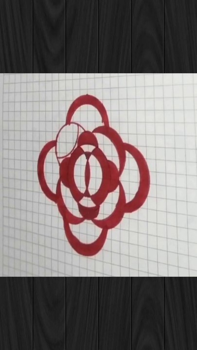(TUTORIAL #00005) 🎨🖌️🖌️ CÓMO DIBUJAR con una regla de círculos y un marcador rojo. ¡Paso a paso!