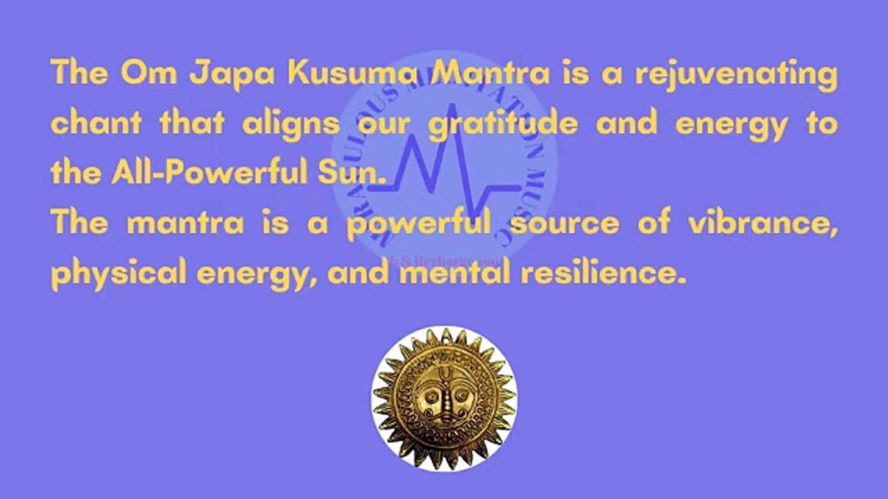 🌞🕉️ Ancient Sun Mantra to Remove Negative Energy | Om Japa Kusuma Mantra | Mind, Body, Soul & Home Cleanse 🌿✨
