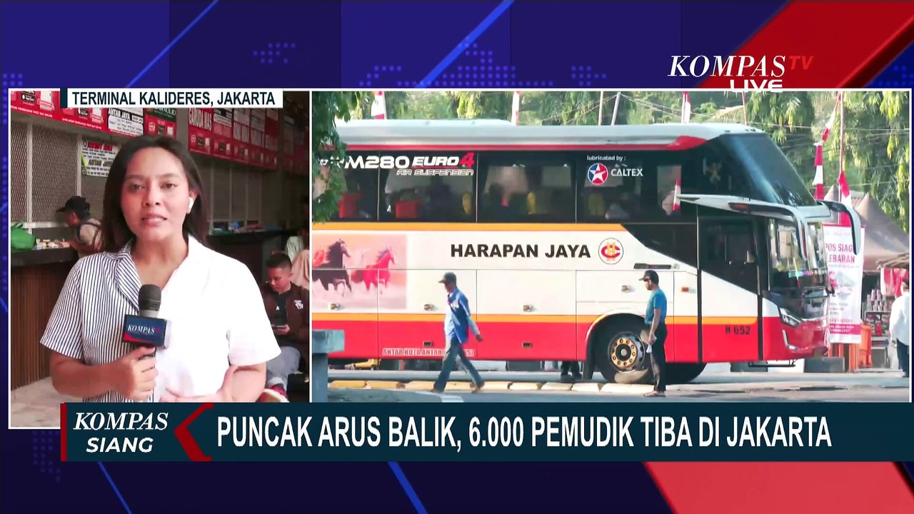 Puncak Arus Balik, 6 Ribu Pemudik Tiba di Terminal Kalideres Jakarta pada 6 April