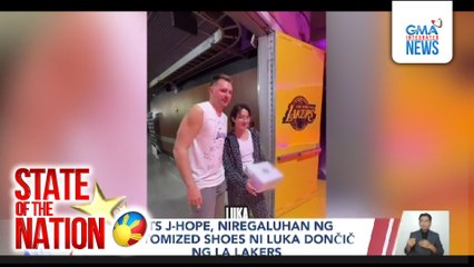 BTS J-Hope, niregaluhan ng customized shoes ni Luka Doncic ng LA Lakers | SONA