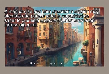 Idioms - have eyes in the back of one's head