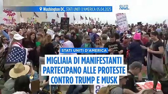 Migliaia di persone partecipano alle proteste anti-Trump e Musk in tutto il Paese e in Europa