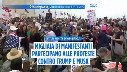 Migliaia di persone partecipano alle proteste anti-Trump e Musk in tutto il Paese e in Europa