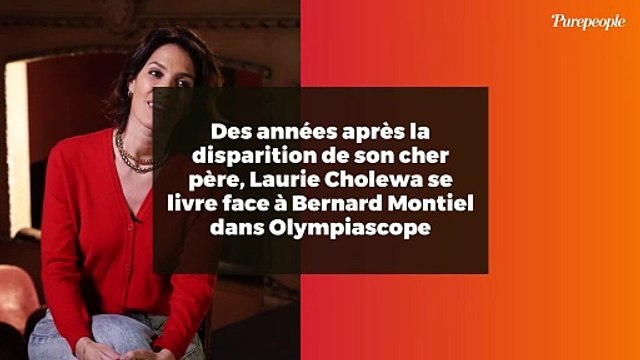 Des années après la disparition de son cher père, Laurie Cholewa se livre face à Bernard Montiel dans Olympiascope