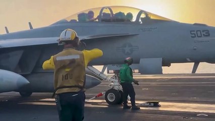 US releases footage said to show jets launching for strikes against Houthis