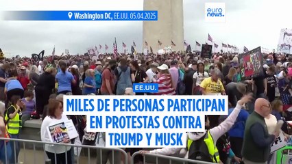 Miles de personas protestan contra Trump y Musk en todo EE.UU. y en el extranjero
