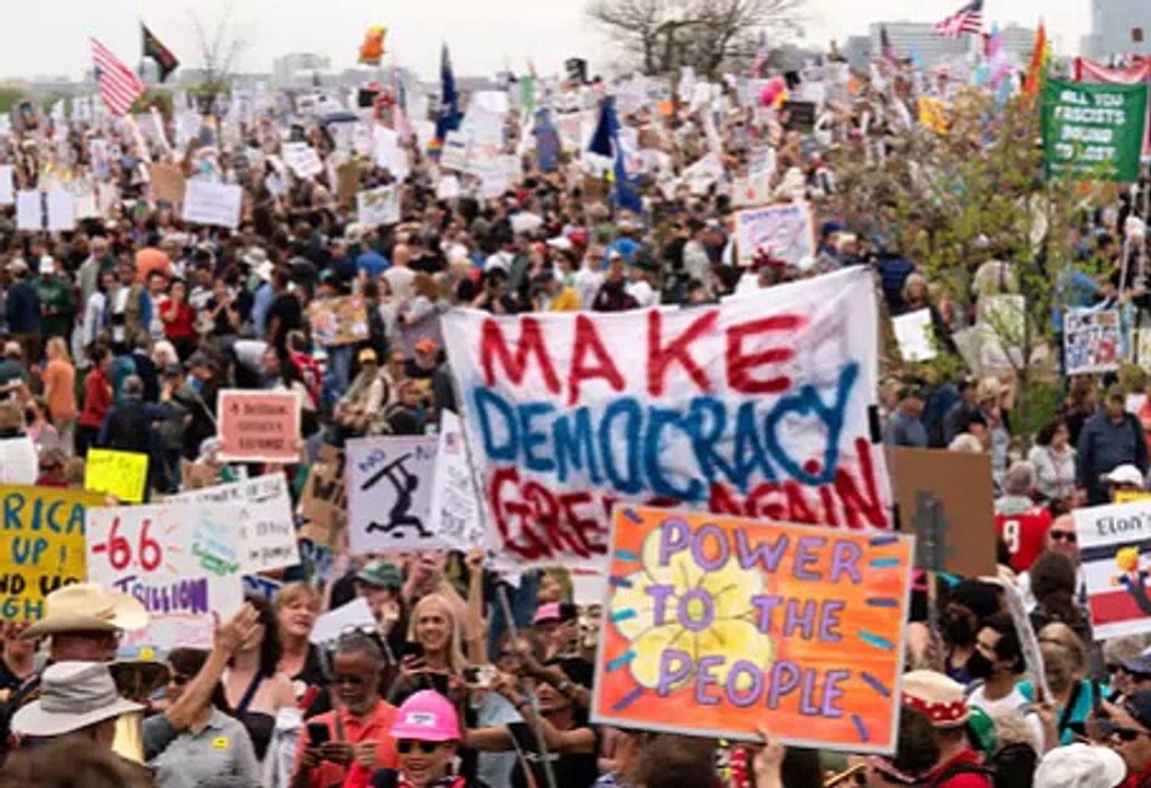 Angry protesters from New York to Alaska assail Trump and Musk in ‘Hands Off!’ rallies