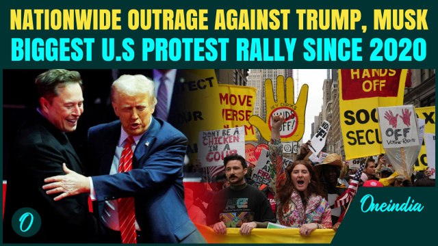 VIDEO: Massive ‘Hands Off’ Protests Erupt in All 50 U.S States Against Trump-Musk Policies