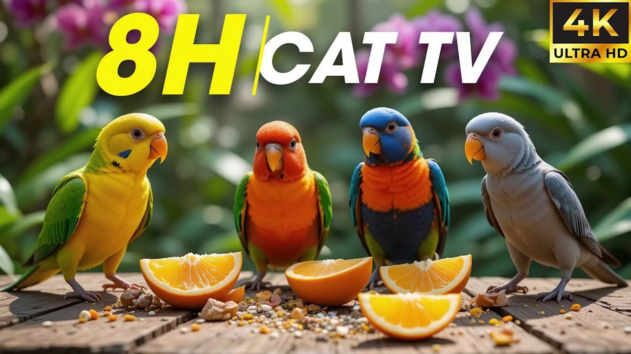 Relaxing Video for Cats to Watch Birds Chirping and Squirrels Playing - CatTV Central